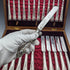 Around 1900 British antique silver plated cutlery 12 pair set in wooden box Walker & Hall